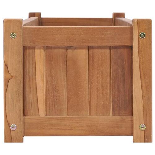 Hævet plantekasse 150x30x25 cm massivt teaktræ