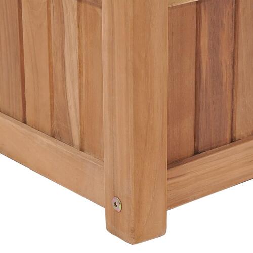 Hævet plantekasse 150x30x25 cm massivt teaktræ