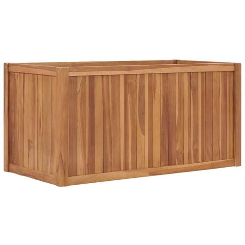Hævet plantekasse 100x50x50 cm massivt teaktræ