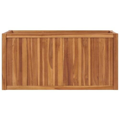 Hævet plantekasse 100x50x50 cm massivt teaktræ