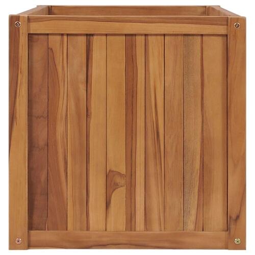 Hævet plantekasse 100x50x50 cm massivt teaktræ