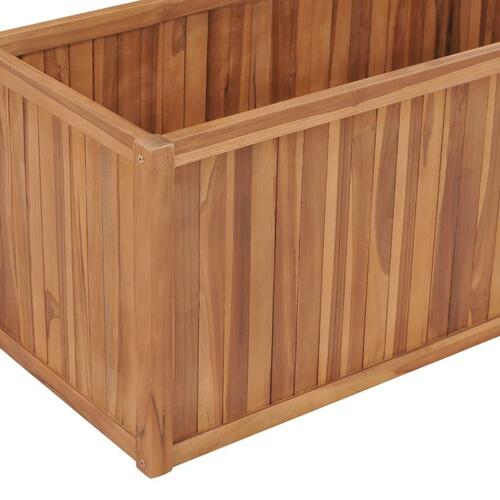 Hævet plantekasse 100x50x50 cm massivt teaktræ