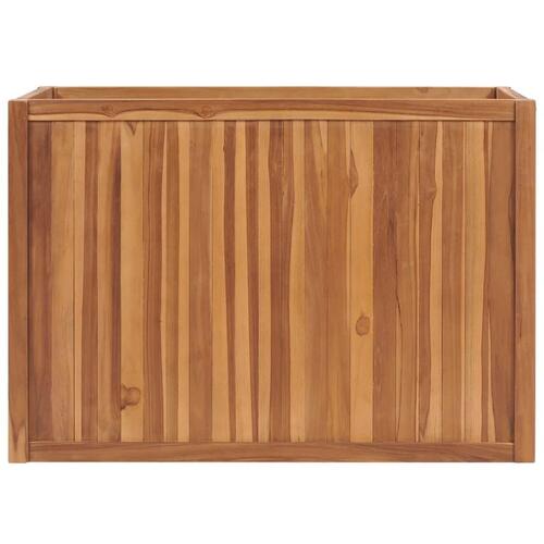 Hævet plantekasse 100x50x70 cm massivt teaktræ