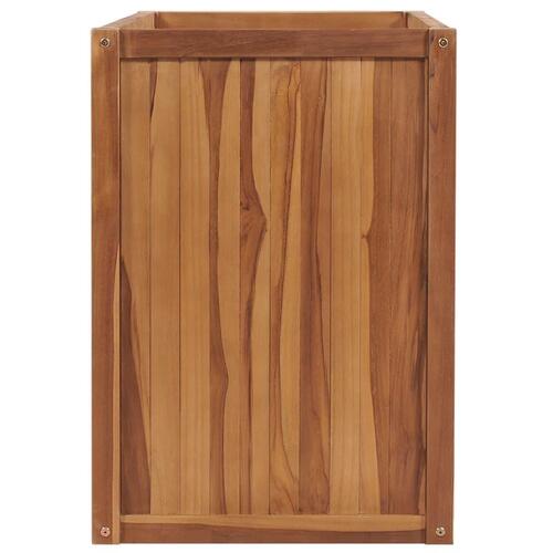 Hævet plantekasse 100x50x70 cm massivt teaktræ