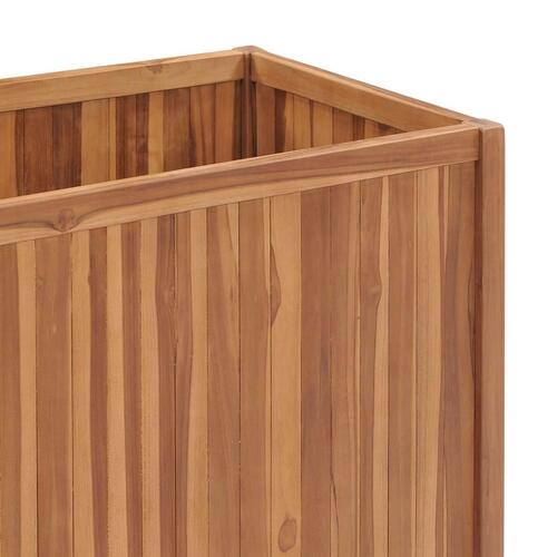 Hævet plantekasse 100x50x70 cm massivt teaktræ