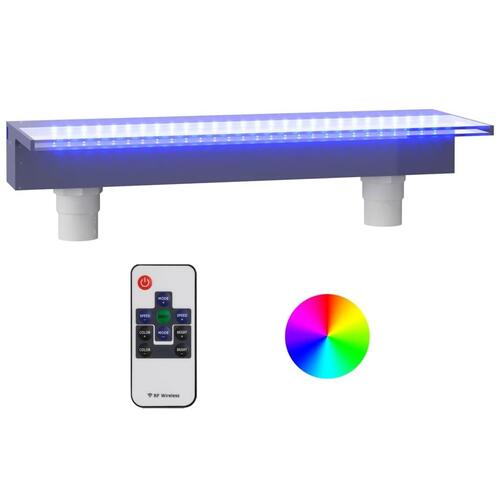 Vandfald med RGB LED'er 60 cm akryl