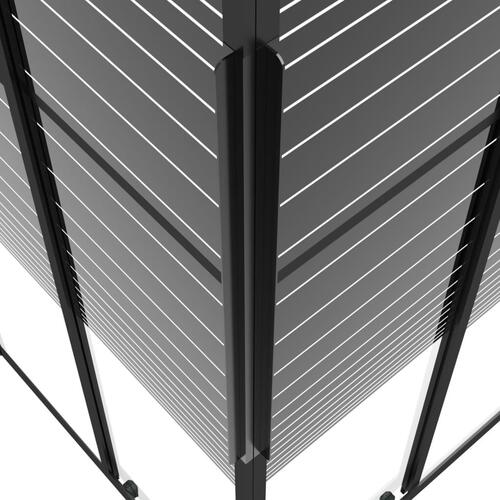 Brusekabine 80x80x180 cm sikkerhedsglas stribet sort
