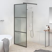 Brusevæg 90x195 cm mørkt sikkerhedsglas sort