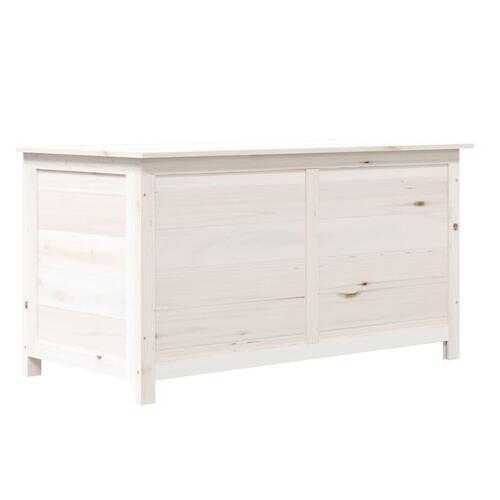 Udendørs hyndeboks 100x50x56 cm massivt grantræ hvid