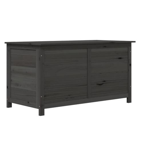 Udendørs hyndeboks 100x50x56 cm massivt fyrretræ antracitgrå