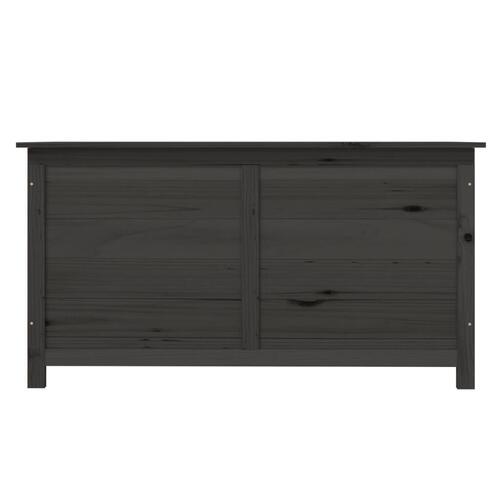 Udendørs hyndeboks 100x50x56 cm massivt fyrretræ antracitgrå