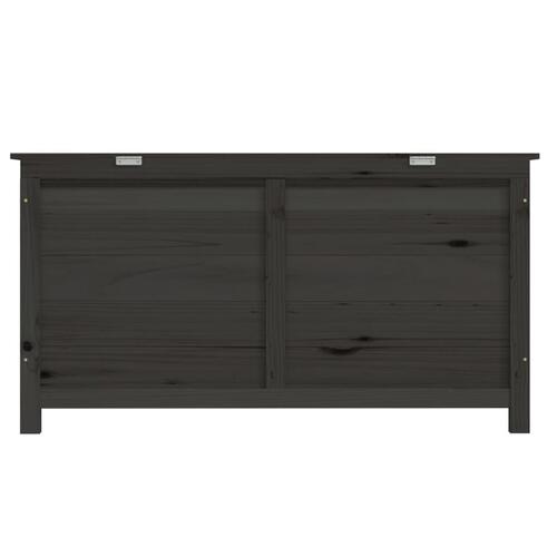 Udendørs hyndeboks 100x50x56 cm massivt fyrretræ antracitgrå