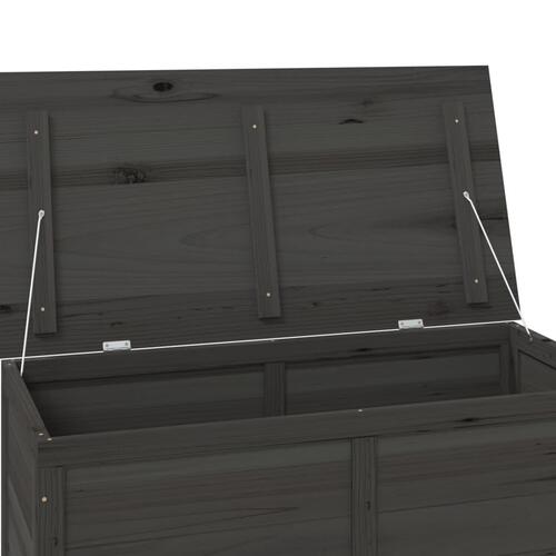 Udendørs hyndeboks 100x50x56 cm massivt fyrretræ antracitgrå