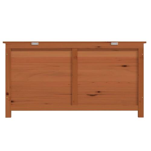Udendørs hyndeboks 100x50x56 cm massivt grantræ brun