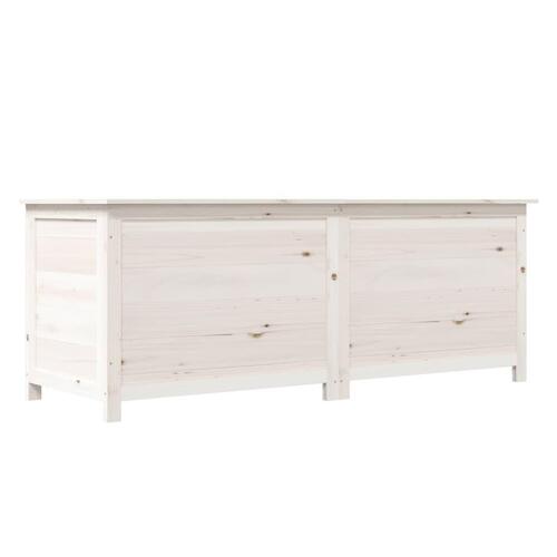 Udendørs hyndeboks 150x50x56 cm massivt fyrretræ hvid