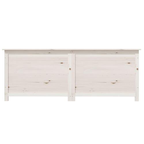 Udendørs hyndeboks 150x50x56 cm massivt fyrretræ hvid