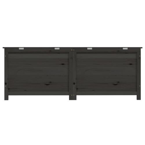 Udendørs hyndeboks 150x50x56 cm massivt fyrretræ antracitgrå