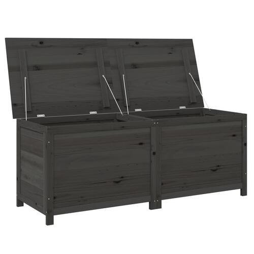 Udendørs hyndeboks 150x50x56 cm massivt fyrretræ antracitgrå