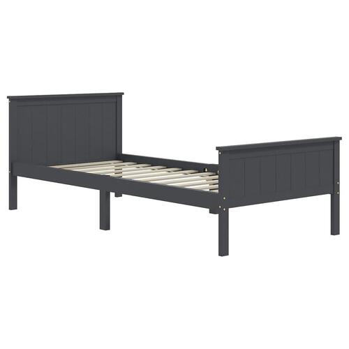Sengeramme 100x200 cm massivt fyrretræ grå