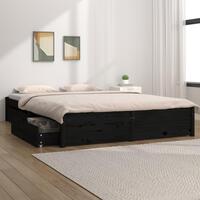 Sengeramme med skuffer 120x190 cm Small Double sort