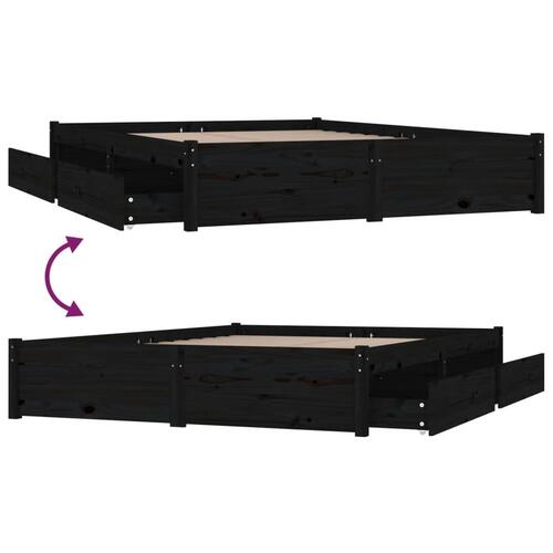 Sengeramme med skuffer 120x190 cm Small Double sort