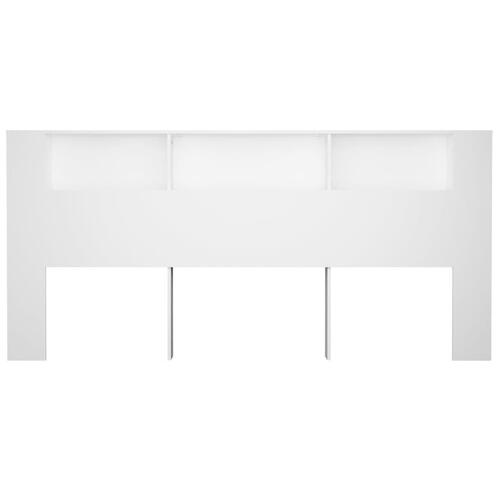 Sengegavl med opbevaring 220x18,5x104,5 cm hvid