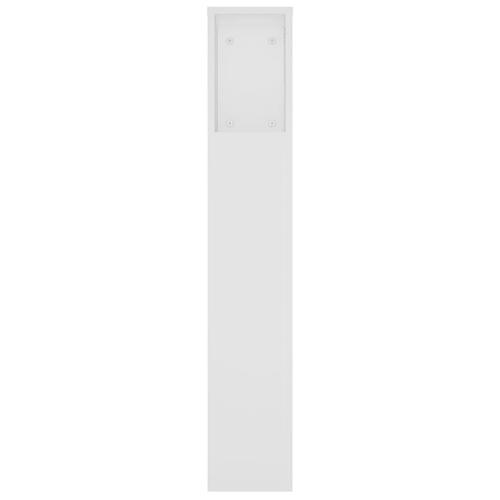 Sengegavl med opbevaring 220x18,5x104,5 cm hvid