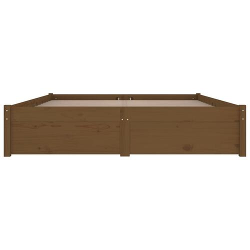 Sengeramme med skuffer 120x200 cm gyldenbrun