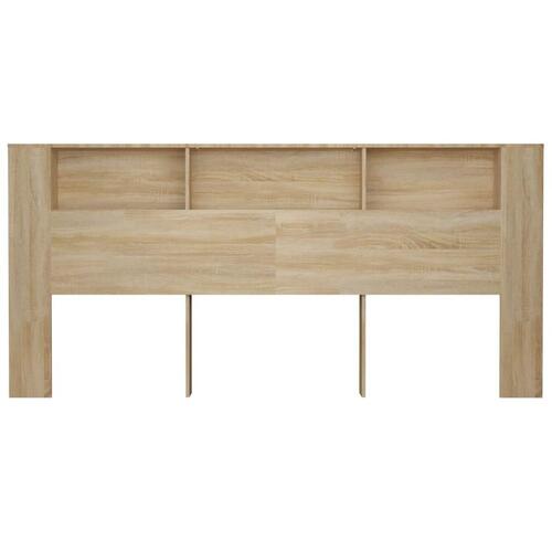 Sengegavl med opbevaring 220x18,5x104,5 cm sonoma-eg