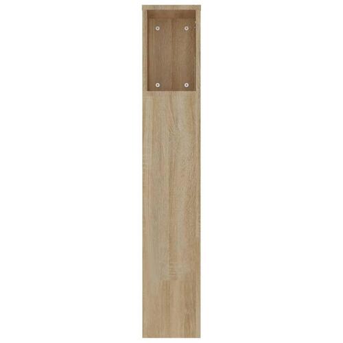 Sengegavl med opbevaring 220x18,5x104,5 cm sonoma-eg