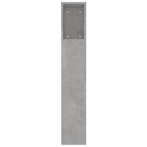 Sengegavl med opbevaring 220x18,5x104,5 cm betongrå