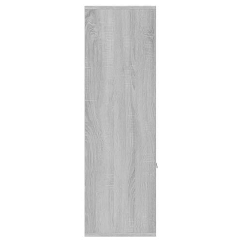 Bogreol 98x30x98 cm grå sonoma-eg