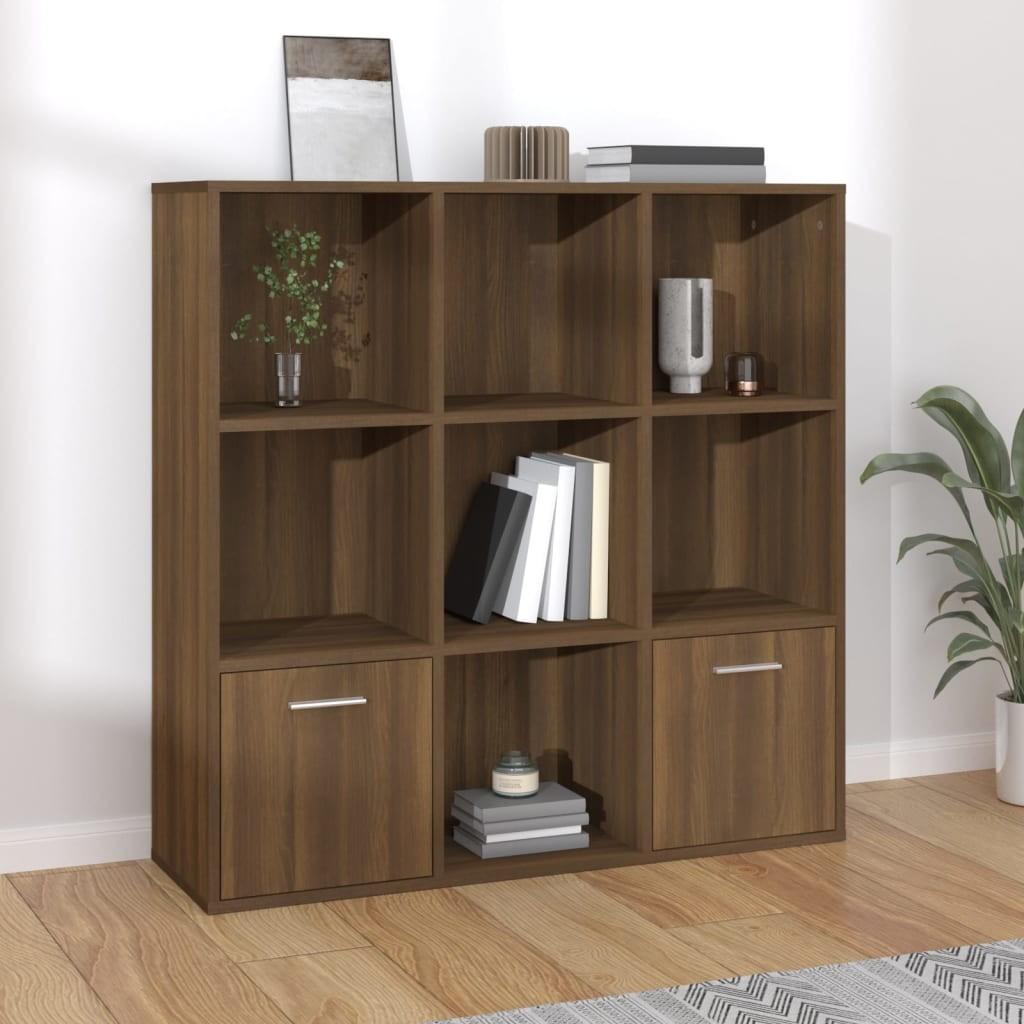 Bogreol 98x30x98 cm brun egetræsfarve