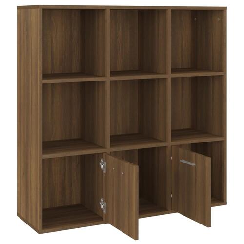 Bogreol 98x30x98 cm brun egetræsfarve
