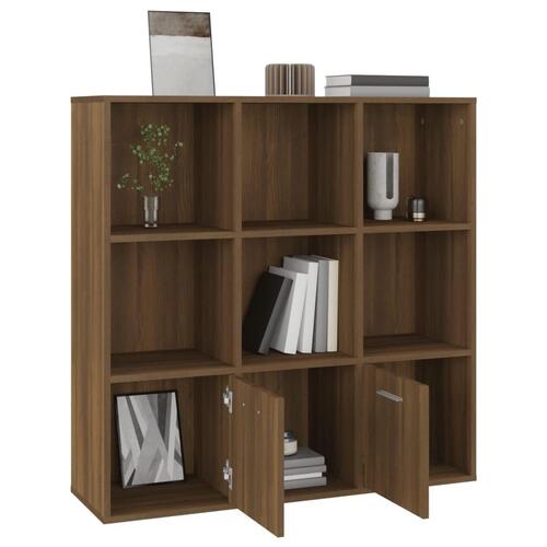 Bogreol 98x30x98 cm brun egetræsfarve