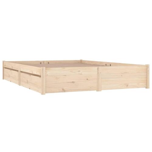 Sengeramme med skuffer 200x200 cm