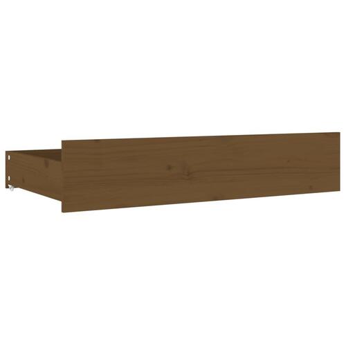 Sengeramme med skuffer 120x200 cm gyldenbrun