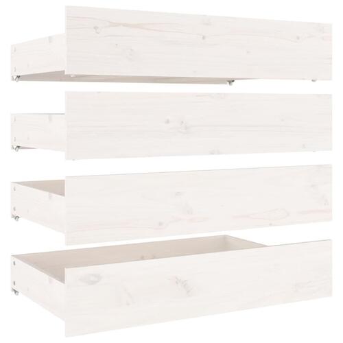 Sengeramme med skuffer 140x200 cm hvid
