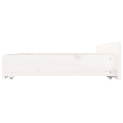 Sengeramme med skuffer 140x200 cm hvid