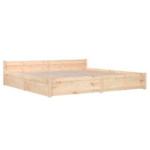 Sengeramme med skuffer 180x200 cm Super King