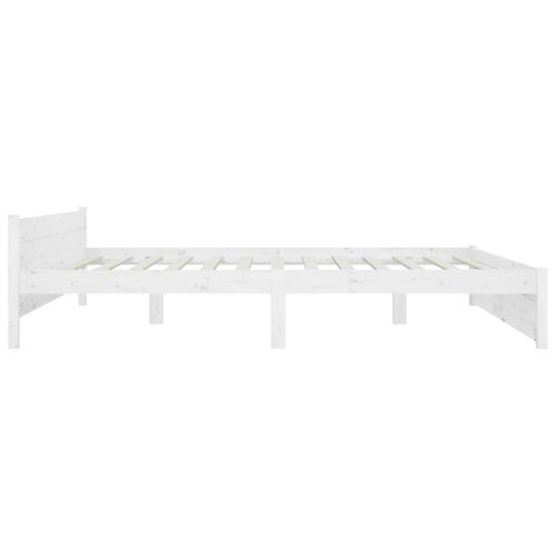 Sengeramme med skuffer 200x200 cm hvid