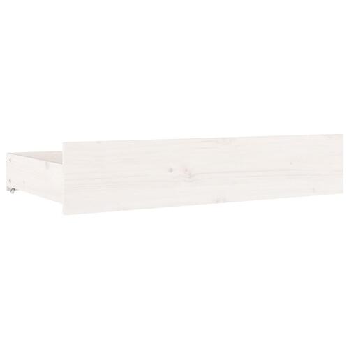 Sengeramme med skuffer 200x200 cm hvid