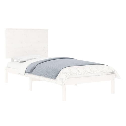 Sengeramme 90x200 cm massivt fyrretræ hvid