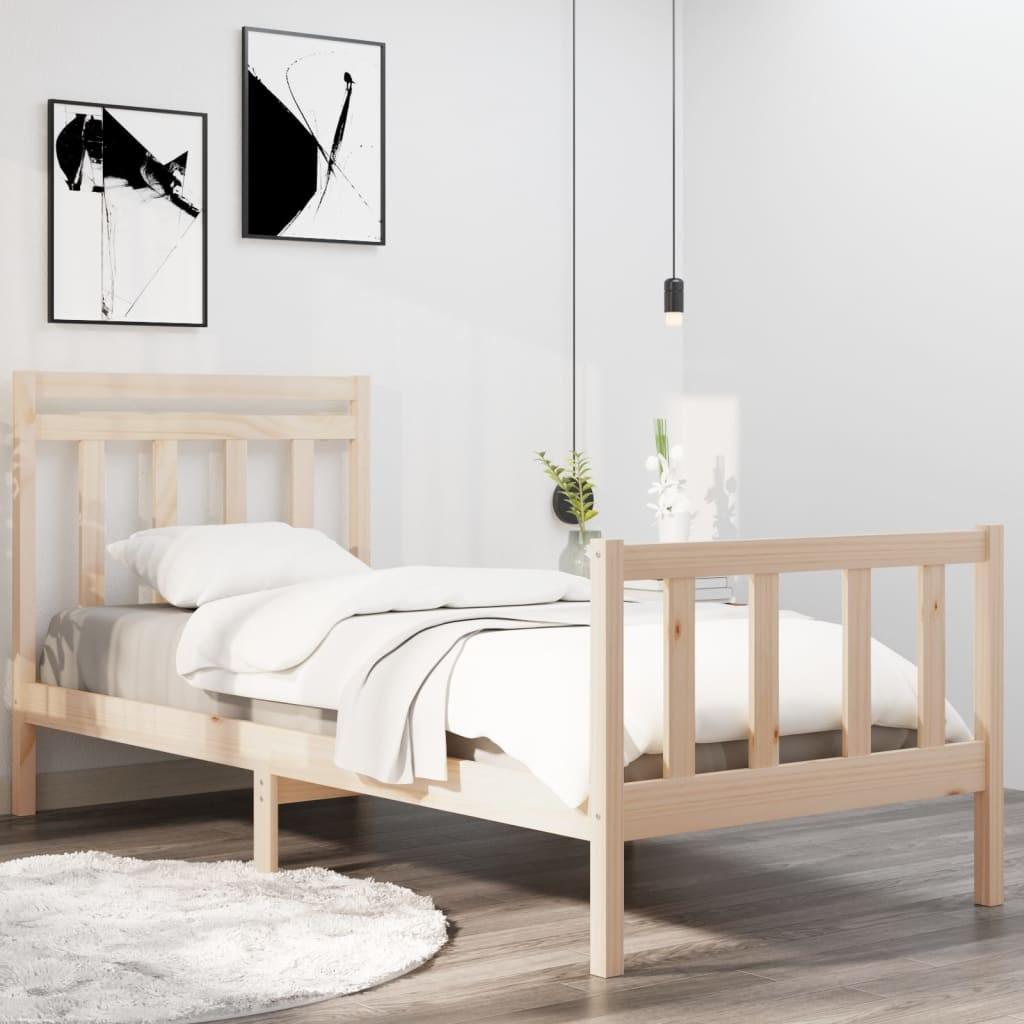 Sengeramme 90x190 cm massivt træ