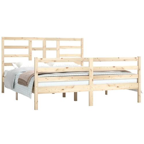 Sengeramme uden madras 160x200 cm massivt træ