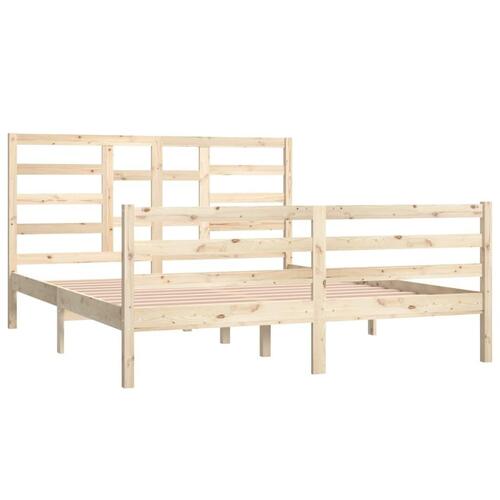 Sengeramme uden madras 160x200 cm massivt træ