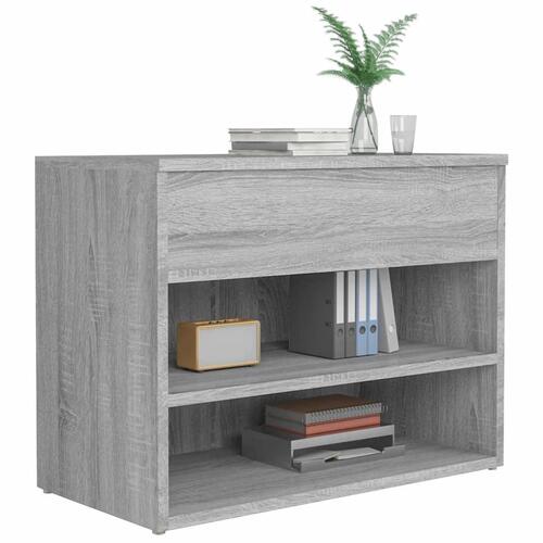 Skobænk 60x30x45 cm konstrueret træ grå sonoma-eg