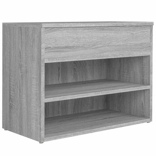 Skobænk 60x30x45 cm konstrueret træ grå sonoma-eg