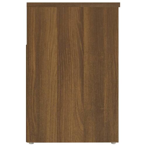 Skobænk 60x30x45 cm konstrueret træ brun egetræ