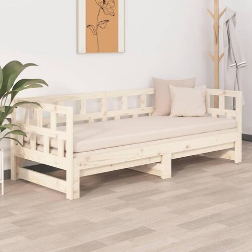 Daybed med udtræk 2x(90x190) cm massivt fyrretræ